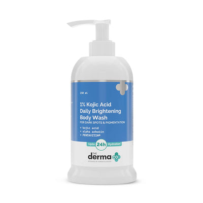 غسول الجسم اليومي المُشرق من THE DERMA CO بحمض الكوجيك بنسبة 1%، 250 مل