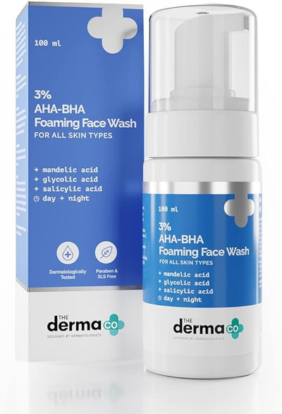 غسول الوجه الرغوي THE DERMA CO 3% AHA-BHA 100 مل