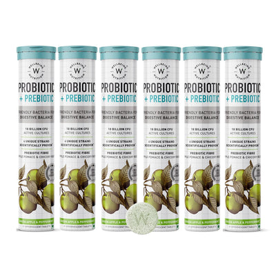 Wellbeing Nutrition Daily Probiotic + Prebiotic 21 قرص فوارة (عبوة من 6 قطع)