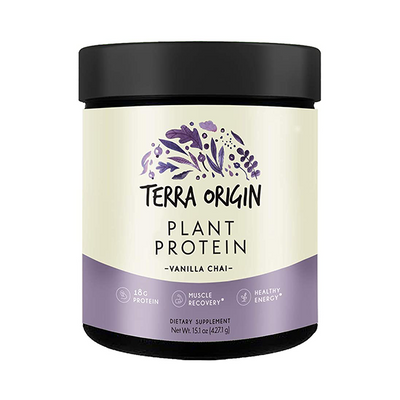 Terra Origin، بروتين نباتي، شاي الفانيليا، 15.1 أونصة (427 جم)