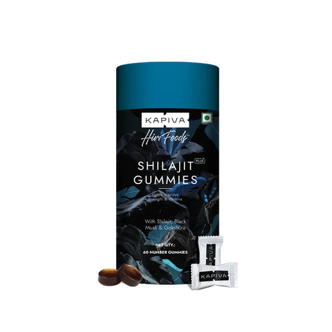 KAPIVA Shilajit Gummies 60 + Kapiva Ashwagandha Gold 30 Capsules (2/Pack) +Valeo TestoPlus, 120 Capsules + Kapiva Shilajit Caps 30