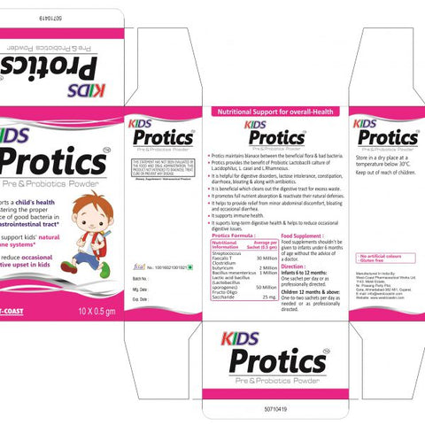 Kids Protics Pre& Probiotics Powder, 10gms