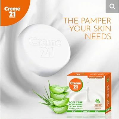 CREME21 SOFT CARE MOISTURISING CREAM SOAP - 125GMS