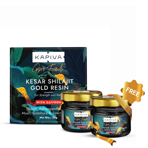 Kapiva Kesar Shilajit Gold Resin Buy 1 Get 1- Immunity Strengthening Pack