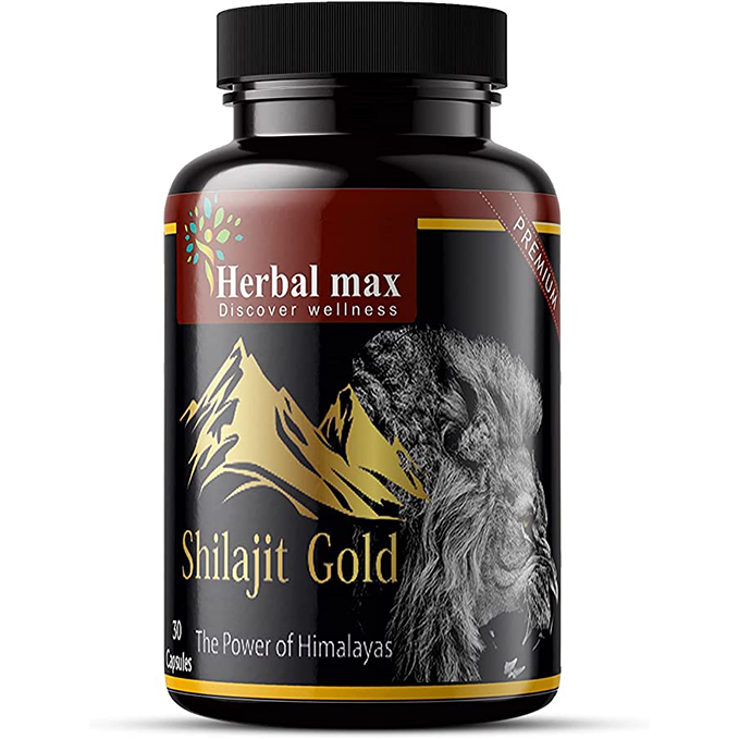 Herbal max Shilajit Gold 30 capsules Pack of 4