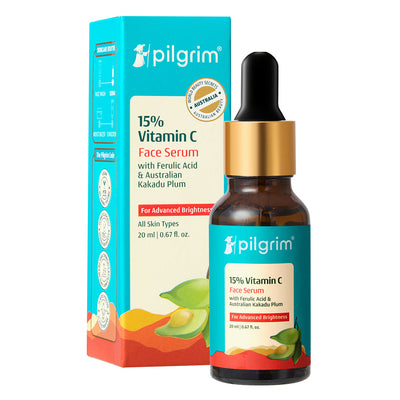 "Pilgrim 15% Vitamin C Face Serum For Advanced Brightness- 20 ml