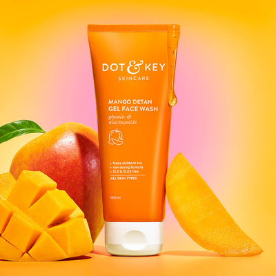 Dot & Key Mango Detan Gel Face Wash Glycolic & Niacinamide 100Ml