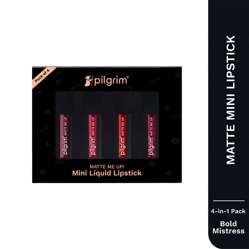 Pilgrim Mini Liquid Lipstick Pack of 4 Bold Mistress 4 ml