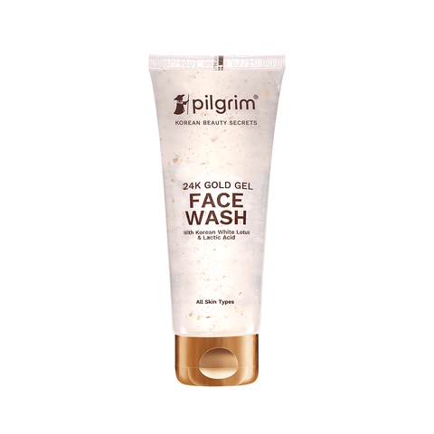 Pilgrim 24k Gold Gel Facewash with Korean White Lotus & Lactic Acid 80ml