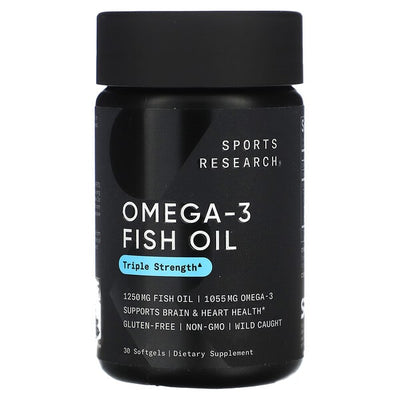 Sports Research Triple Strength Omega 3 Fish Oil 1250 mg, 30 caps