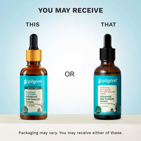 Pilgrim 3% Redensyl, 4% Anagain & 5% Capilia Stem Cell Complex Advanced Hair Growth Serum- 50 ml