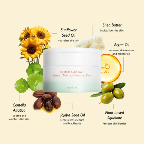 HARUHARU WONDER CENTELLA SUNFLOWER MAKEUP MELTING CLEANSING BALM 100G - Image 3