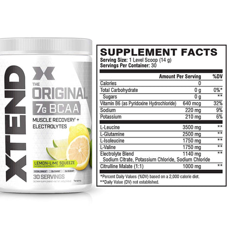 XTEND Original BCAA, Lemon Lime Squeeze