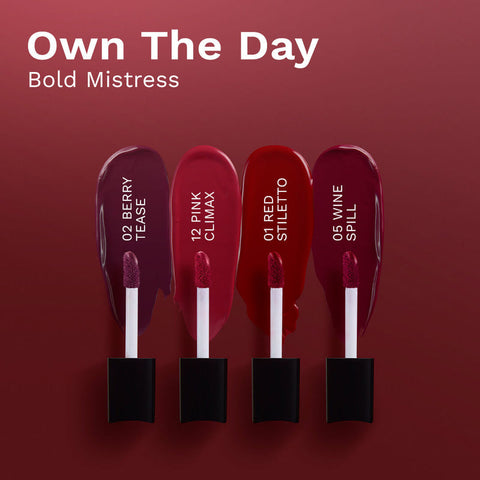 Pilgrim Mini Liquid Lipstick Pack of 4 Bold Mistress 4 ml