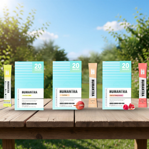 Humantra Electrolyte Berry Pomegranate 70g + Humantra Electrolyte Himalayan Lime 72g + Humantra Electrolyte Lychee flavour 80g