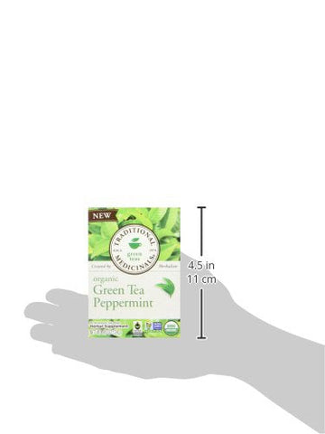 Traditional Medicinals Organic Green Tea, Peppermint, 16 Count