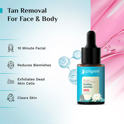 Pilgrim 25% AHA, 2% BHA, 5% PHA Peeling Solution- 30 ml