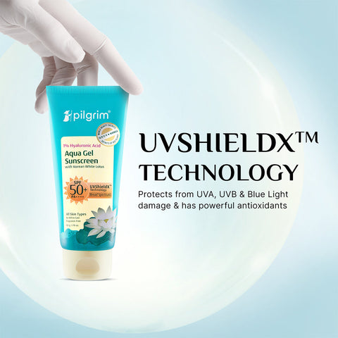 Pilgrim 1% Hyaluronic Acid Aqua Sunscreen Gel SPF 50 PA++++ -50g