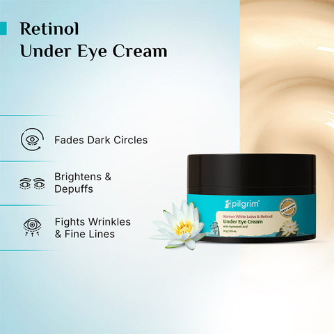 Pilgrim Retinol Under Eye Cream with Vitamin C & Hyaluronic Acid- 30g