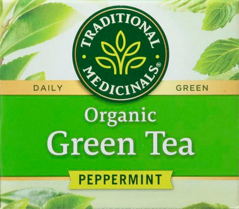 Traditional Medicinals Organic Green Tea, Peppermint, 16 Count
