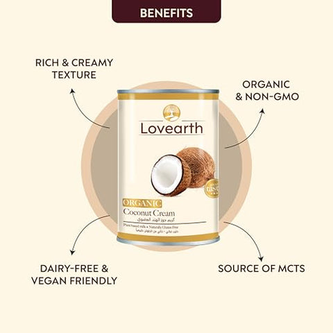 Lovearth Organic Coconut Cream 400Ml