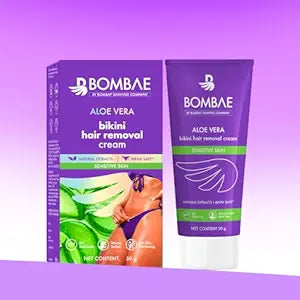 Bombae Aloe Vera Bikini Hair Removal Cream, 50g