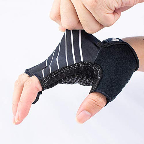 Burnlab Flex Gym Gloves for Men and Women (Black Small)