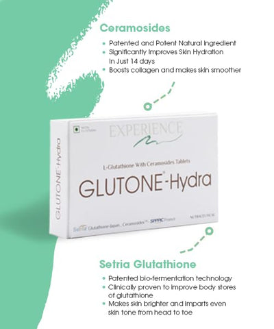 Glutone-Hydra | Setria Glutathione with Ceramosides Tablets 30