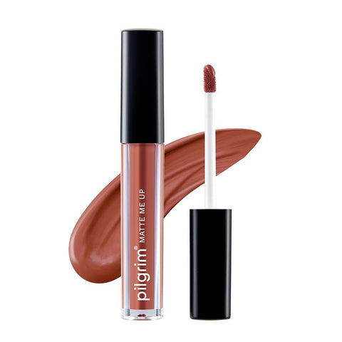 Pilgrim Liquid Matte Lipstick - Nude Obsessed | Lipstick for Women with Hyaluronic Acid & Spanish Squalane | Transferproof, Long Lasting & Non Drying with Hydrating Ingredients 3gms