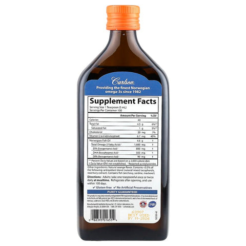 CARLSON FISHOIL ORANGE 200ML
