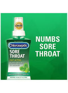 Chloraseptic Sore Throat Spray, Menthol, 6 fl oz