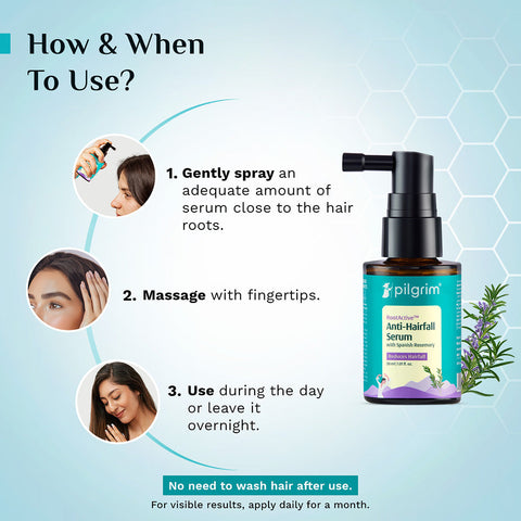 "Pilgrim RootActive™ Anti-Hairfall Serum With Spanish Rosemary- 30 ml
