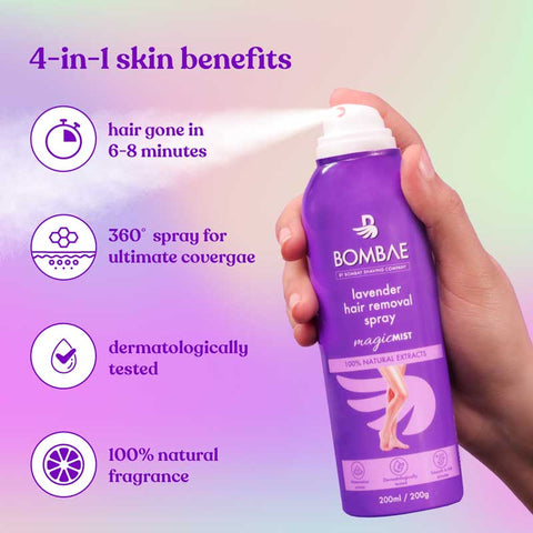 Bombae Shaving Company Hair Removal Spray | Lavender - 200g