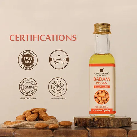 UPAKARMA Ayurveda BADAM ROGAN Sweet Almond Oil 100 ml - Image 5