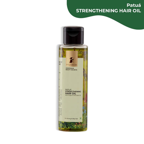 PILGRIM Amazonian Patu STRENGTHENING HAIR OIL with Argan & Avocado oil for strong & silky hair Lightweight Oil that Nourishes & Protects for women & men- 115 ml