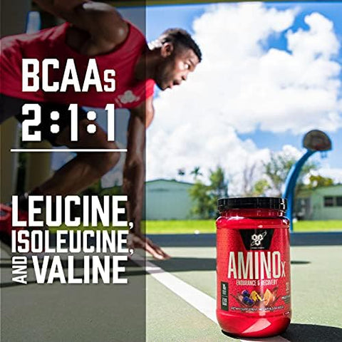 BSN Amino X - Fruit Punch, BCAA 2:1:1, Caffeine-Free - 30 Servings – image 3
