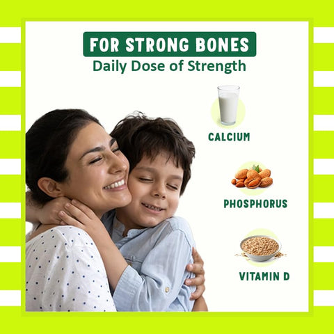 Power Gummies Junior For Strong Bones | Calcium, Phosphorus & Vitamin D | For Ages 4-15 Years | Tasty Banana Flavour 30 Gummies