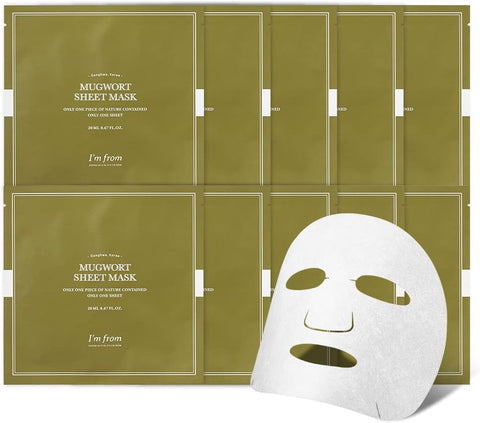 I'm From, Mugwort Sheet Mask, 10 Sheet, 0.67 fl oz (20 ml)