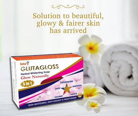 Glutagloss Herbal Whitening Soap, 135 gms pack of 2