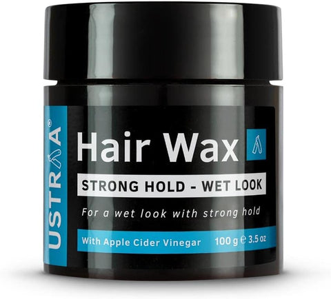 USTRAA Hair Wax Strong Hold - Wet Look with Apple Cider Vinegar 100g