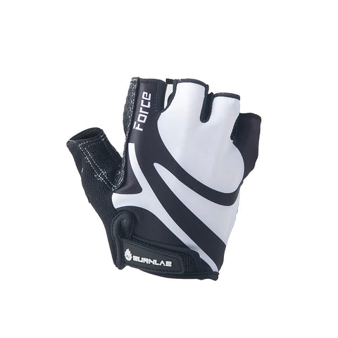 Burnlab Flex Gym Gloves for Men and Women (Black & White Large)