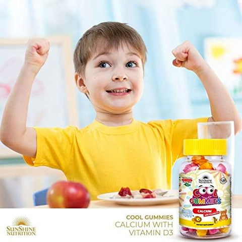 Sunshine Nutrition Cool Gummies Kids Calcium W/vitamn D3 120's