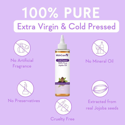 WishCare 100% Pure Cold Pressed Hair & Skin Nourishing Oils Combo (Olive + Almond + Jojoba)