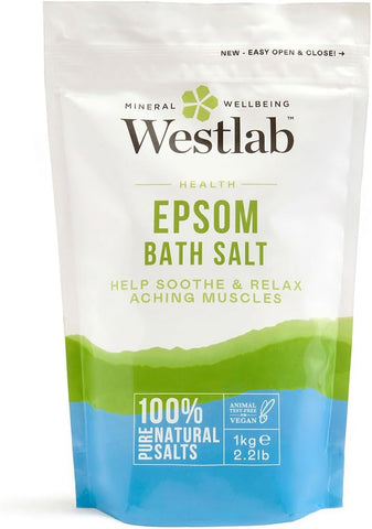 Westlab 100% Pure Reviving Epsom Salt, 1 Kg