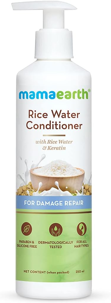 Mamaearth Rice Water Conditioner with Rice Water & Keratin for Damaged, Dry and Frizzy Hair - 250 ml