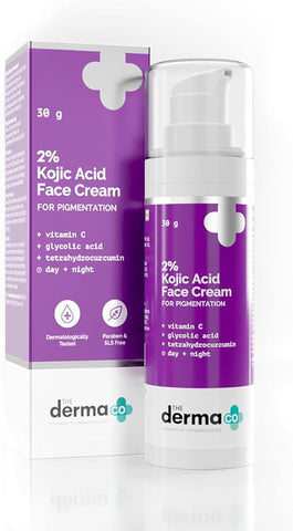 Daily Pigmentation Solution Kit- THE DERMA CO 2% Kojic Acid Cream 30 gm + THE DERMA CO Creamy Cleanser 100ml Combo