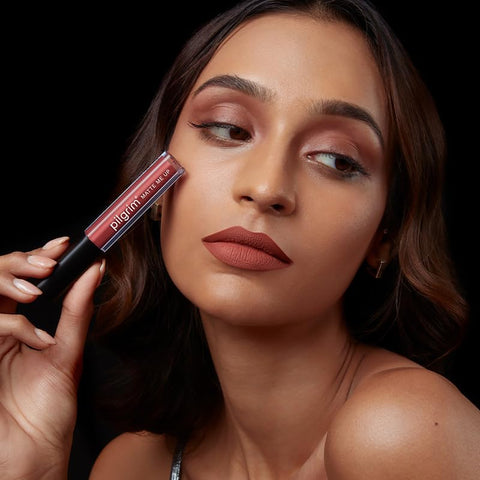 Pilgrim Liquid Matte Lipstick - Saucy Coral | Lipstick