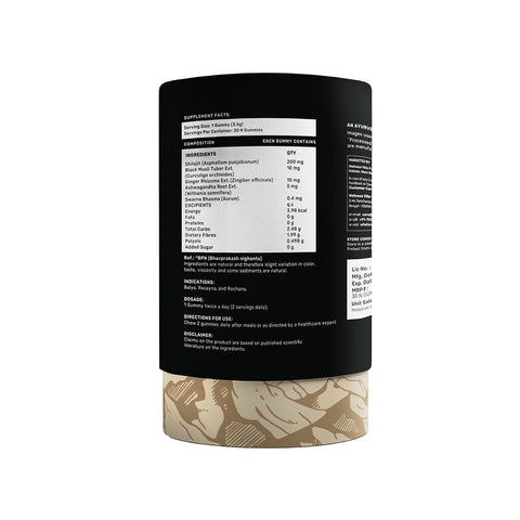 What’s Up Wellness ShilajIt Resin Gummies | 200 Mg Resin with 24 Carat Gold Dust | Imili Flavour 30