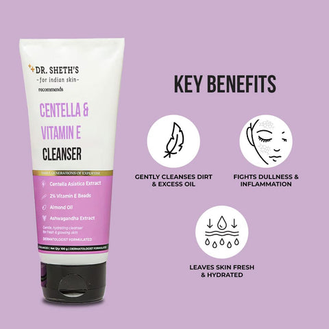 Dr. Sheth's Centella and Vitamin E Cleanser 100 ml