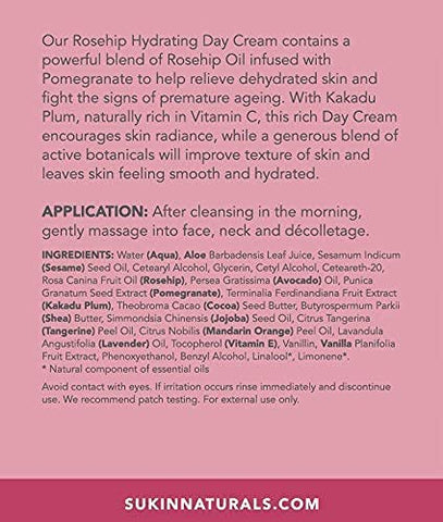 Sukin Hydrating Day Cream Rose Hip Oil, 120 Ml